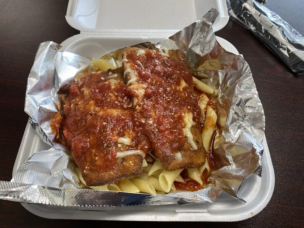 Eggplant Parmigiana & Penne Lunch Special