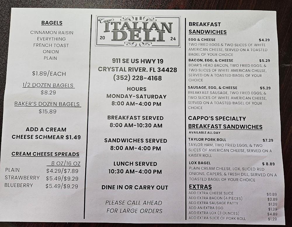 Cappo's Italian Deli Menu image 3