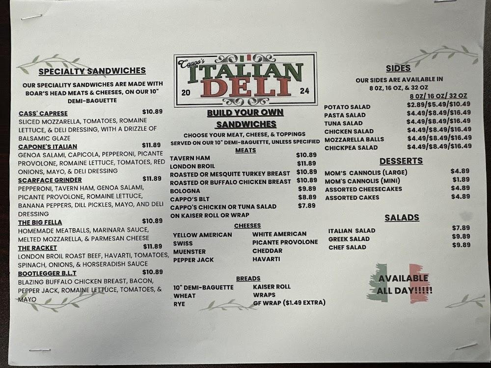 Cappo's Italian Deli Menu image 4