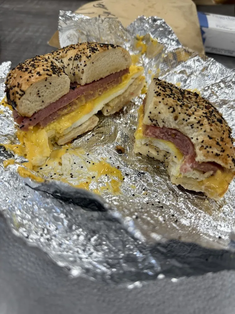 Taylor Pork Roll on an Everything Bagel My Favorite They Also Do It with Bacon or Sausage